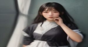 日系动漫风格白丝美女原创插画，黑色长发搭配白色制服与白丝，线条细腻光影柔和